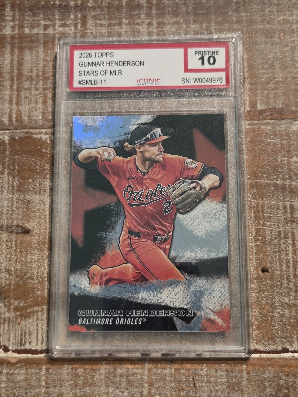 PRISTINE 10 2026 Topps Gunnar Henderson Stars Of MLB Holographic Graded Card